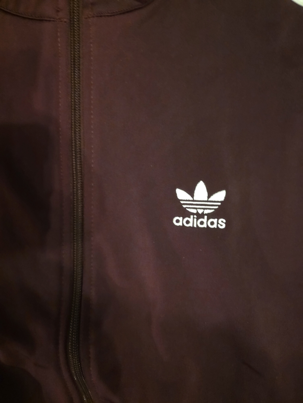Firebird Mens adidas Maroon Track Pants with White Side Stripes - Picture 2 of 2